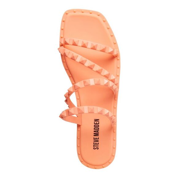 NWT STEVE MADDEN Womens Orange Skyler-j Block Heel Slip On Slide Sandals 6 M - Picture 3 of 5